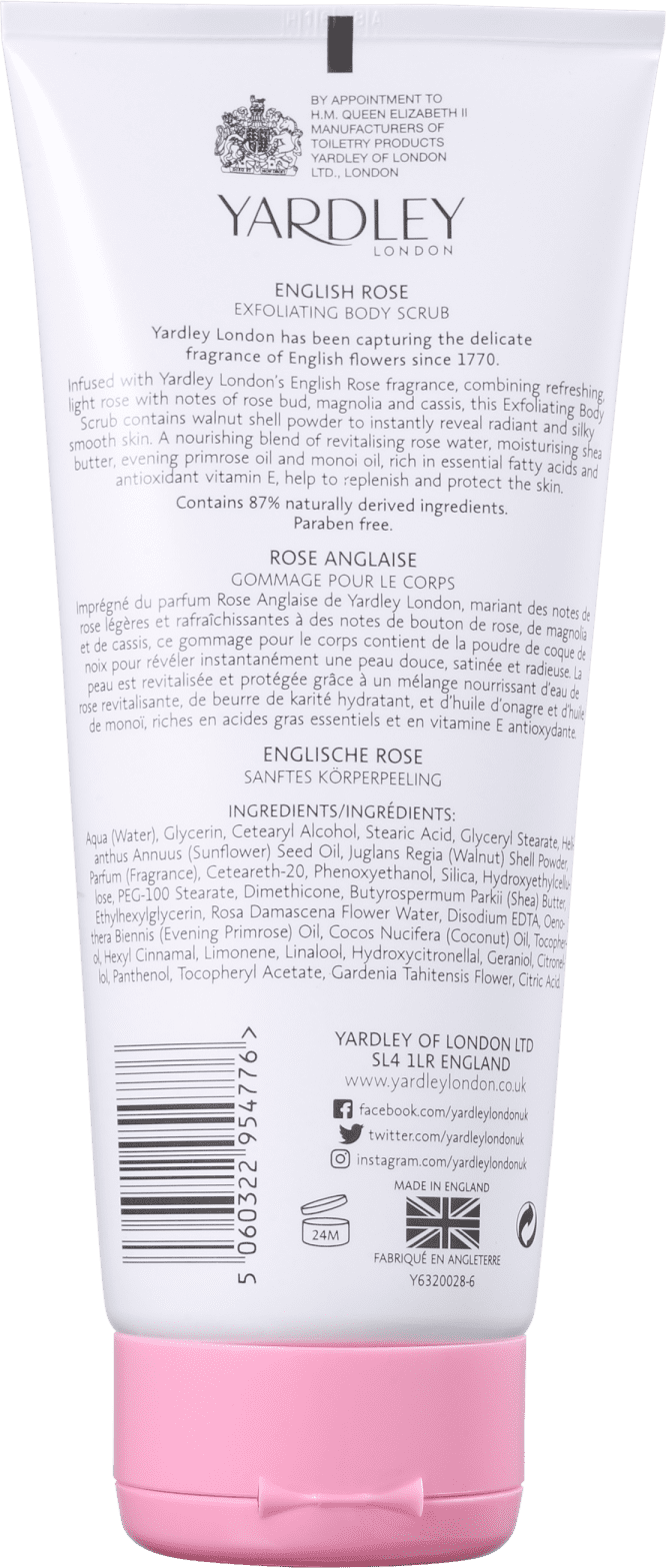 Yardley English Rose - Esfoliante Corporal 200ml