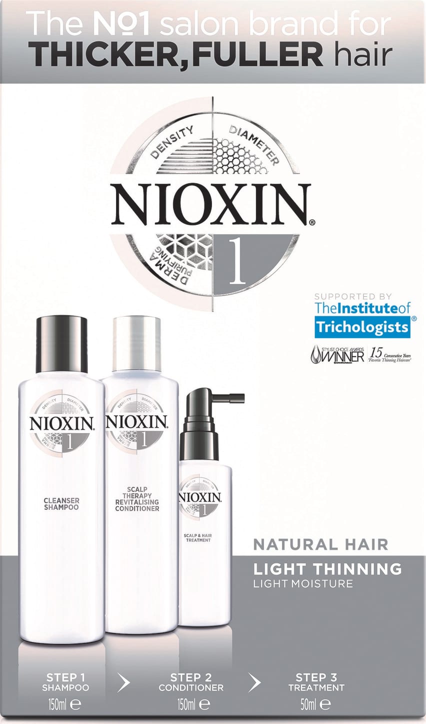 Nioxin Sistema 1 Kit de Tratamento Trial - Pequeno (3 Produtos)