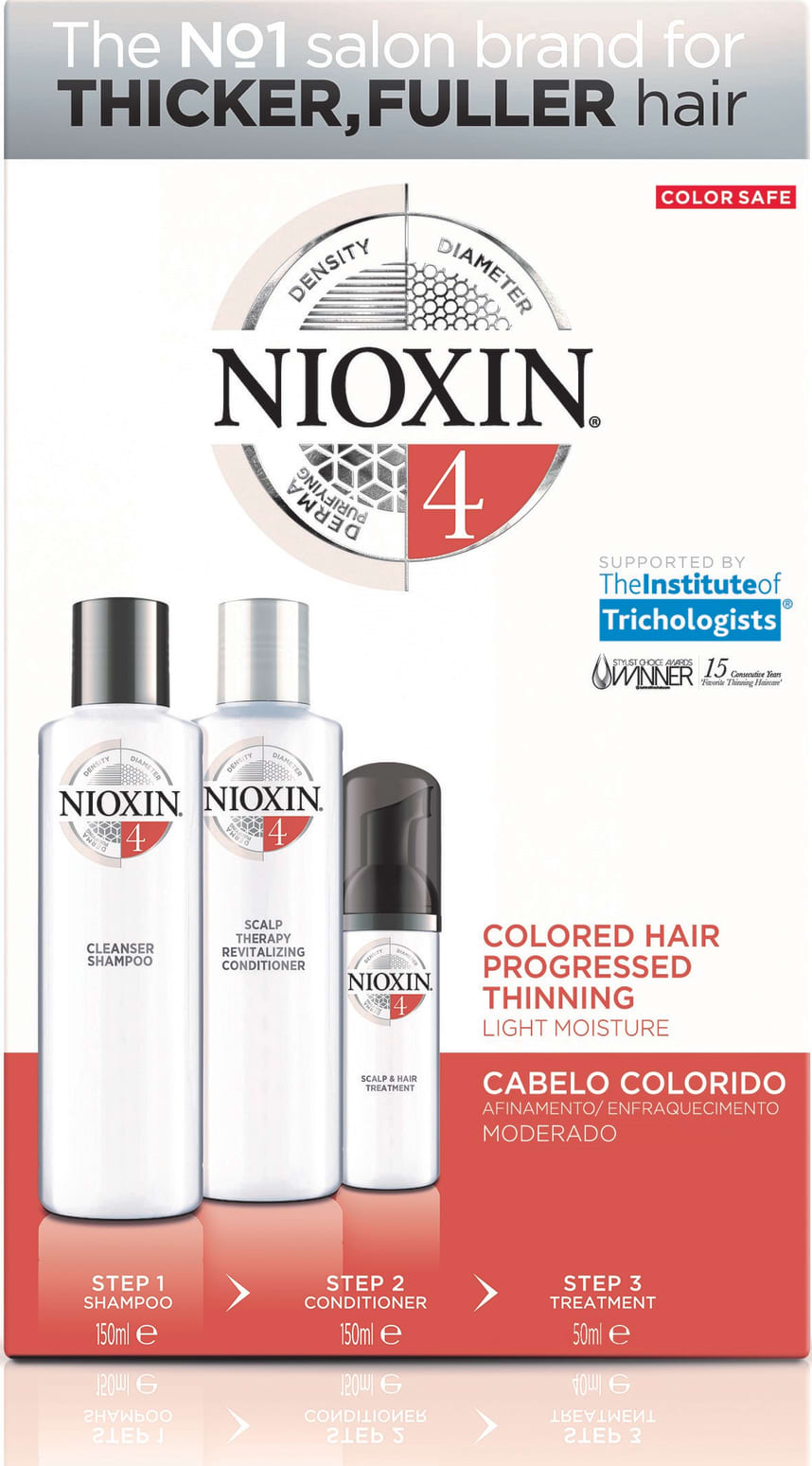 Nioxin Sistema 4 - Kit de Tratamento Trial - Pequeno (3 Produtos)