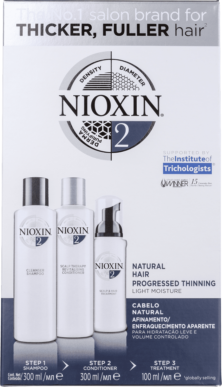 Nioxin Sistema 2 Kit De Tratamento Loyalty - Grande (3 Produtos)