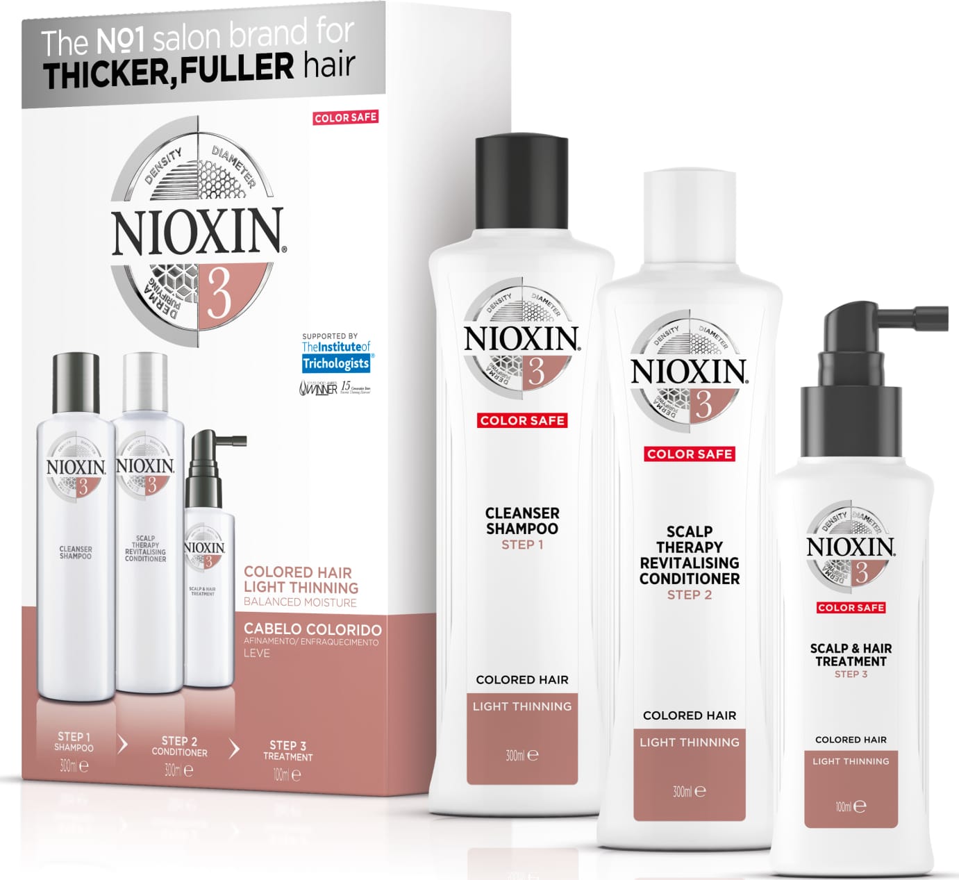 Nioxin Sistema 3 - Kit de Tratamento Loyalty - Grande (3 produtos)