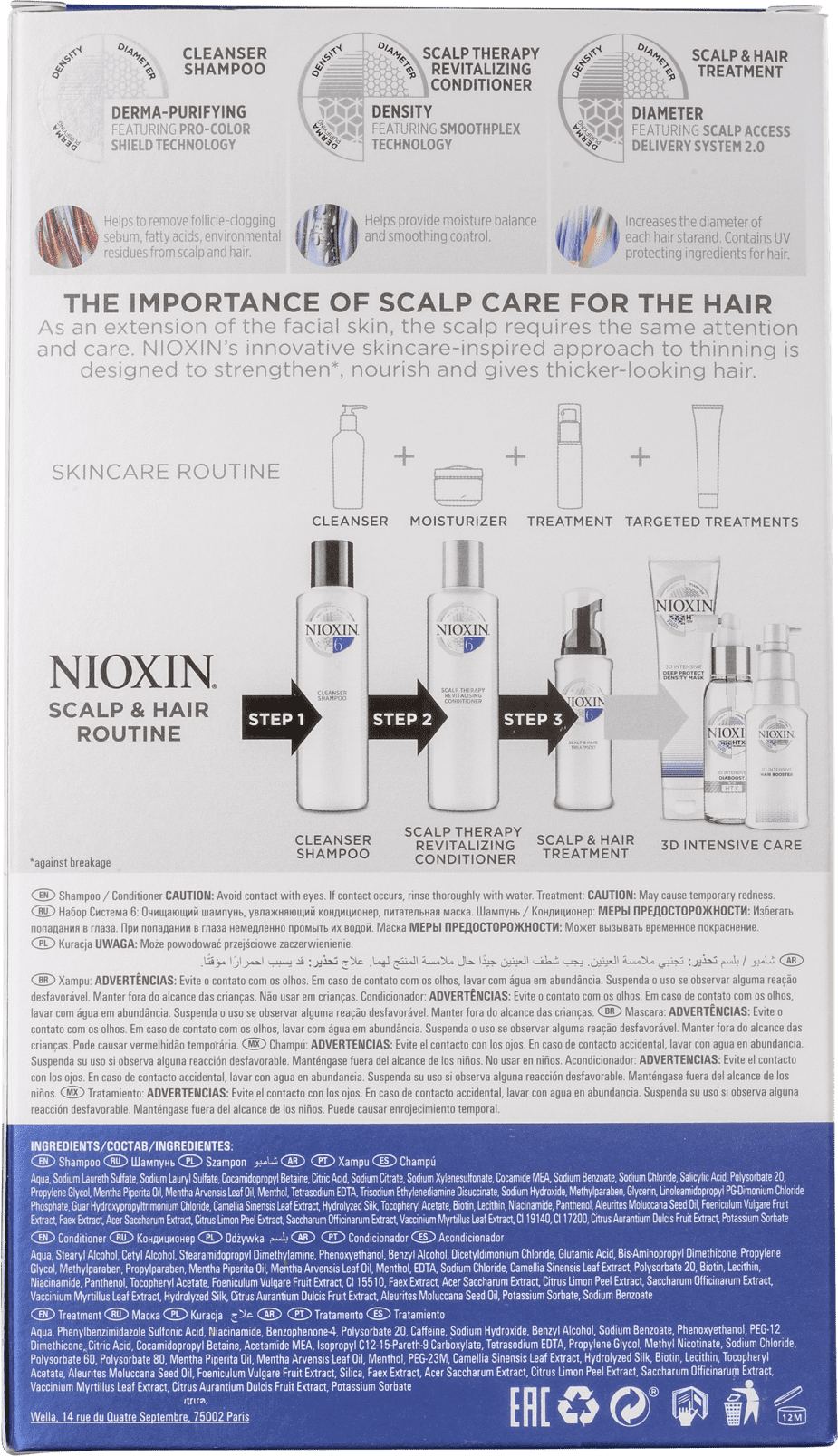 Nioxin Sistema 6 - Kit De Tratamento Loyalty - Grande (3 produtos)