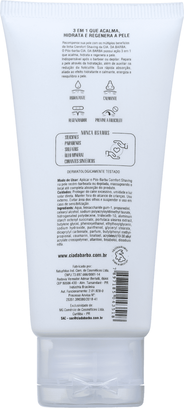 Cia da Barba Comfort Shaving - Pós-Barba 60g