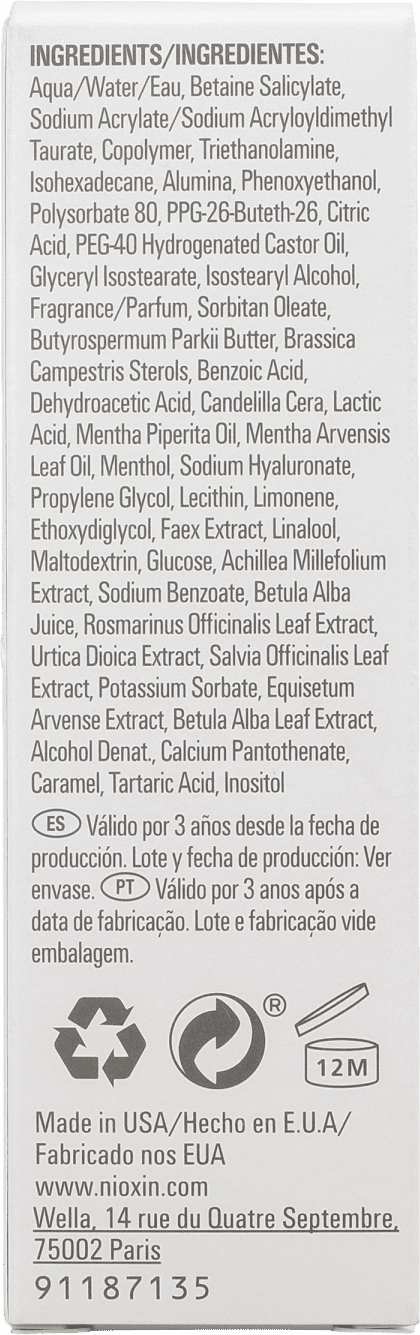 Nioxin 3D Expert Care Dermabrasion - Tratamento 75ml