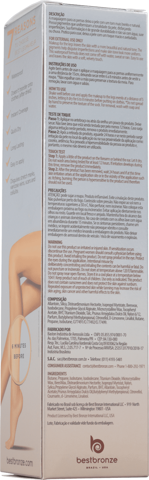 Best Bronze Light - Maquiagem para Pernas 150ml