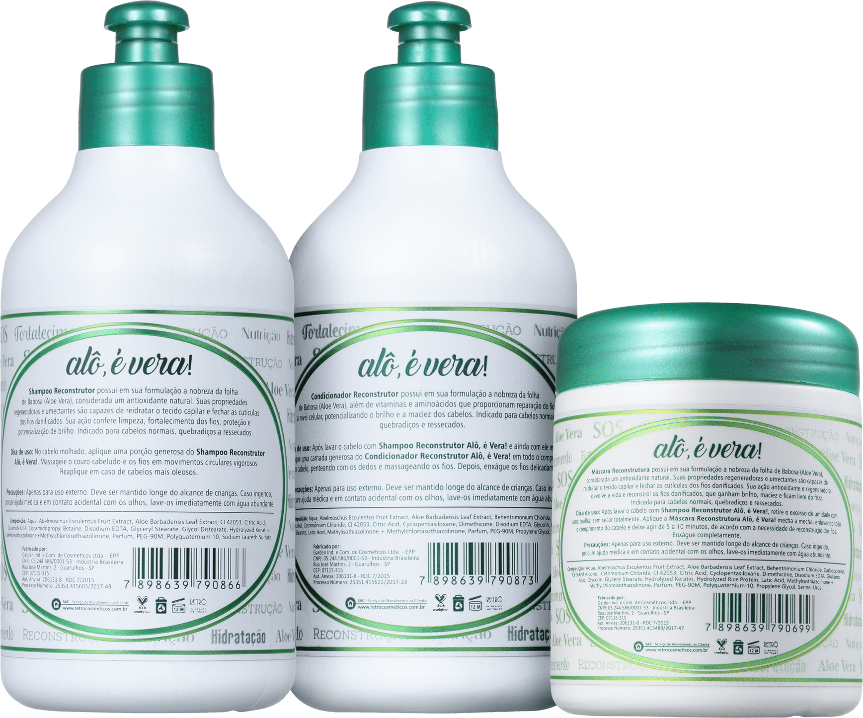 Kit Retrô Cosméticos Alô, É Vera! Babosa Trio (3 Produtos)