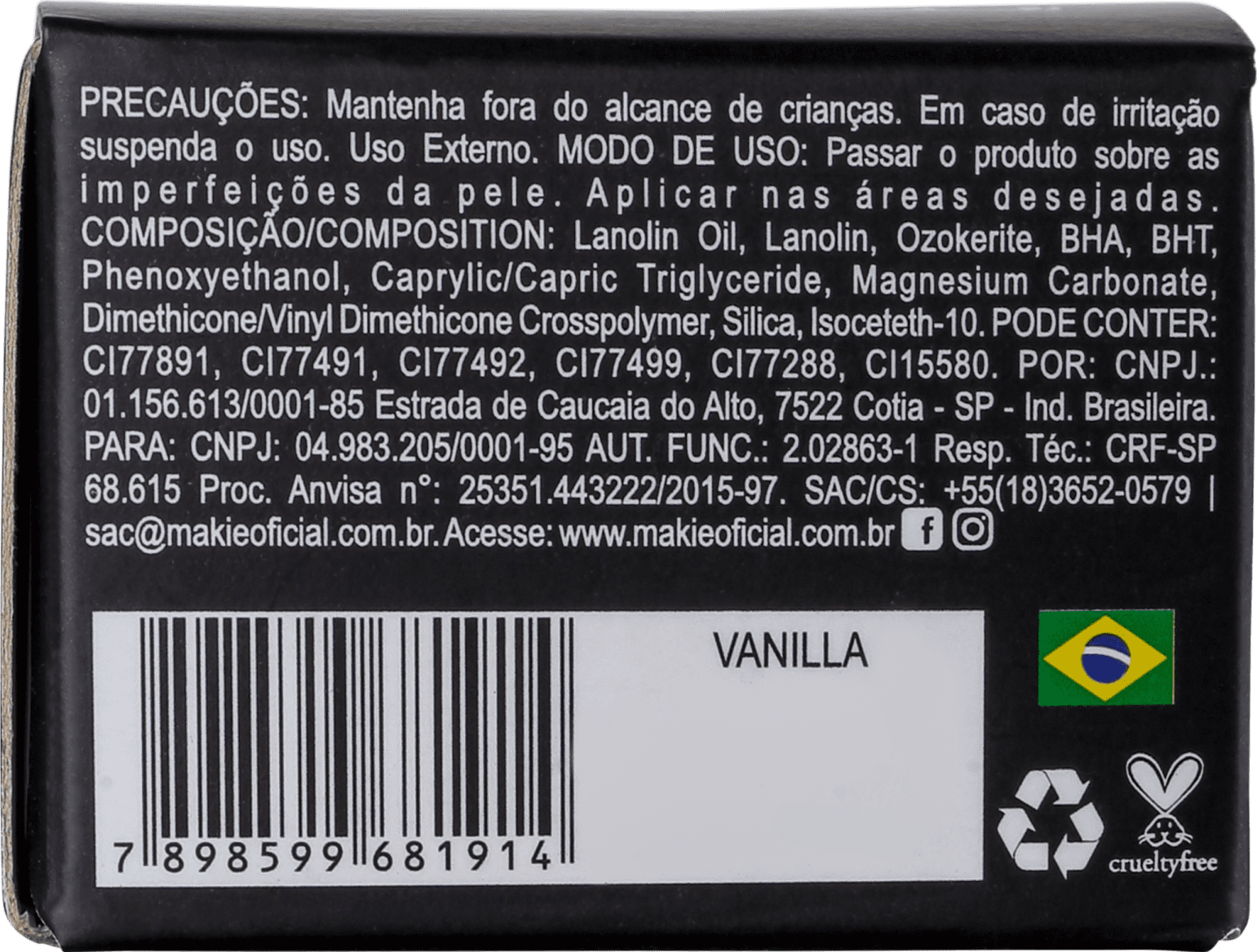 Makiê Camuflagem Creme Caramelo - Corretivo 17g