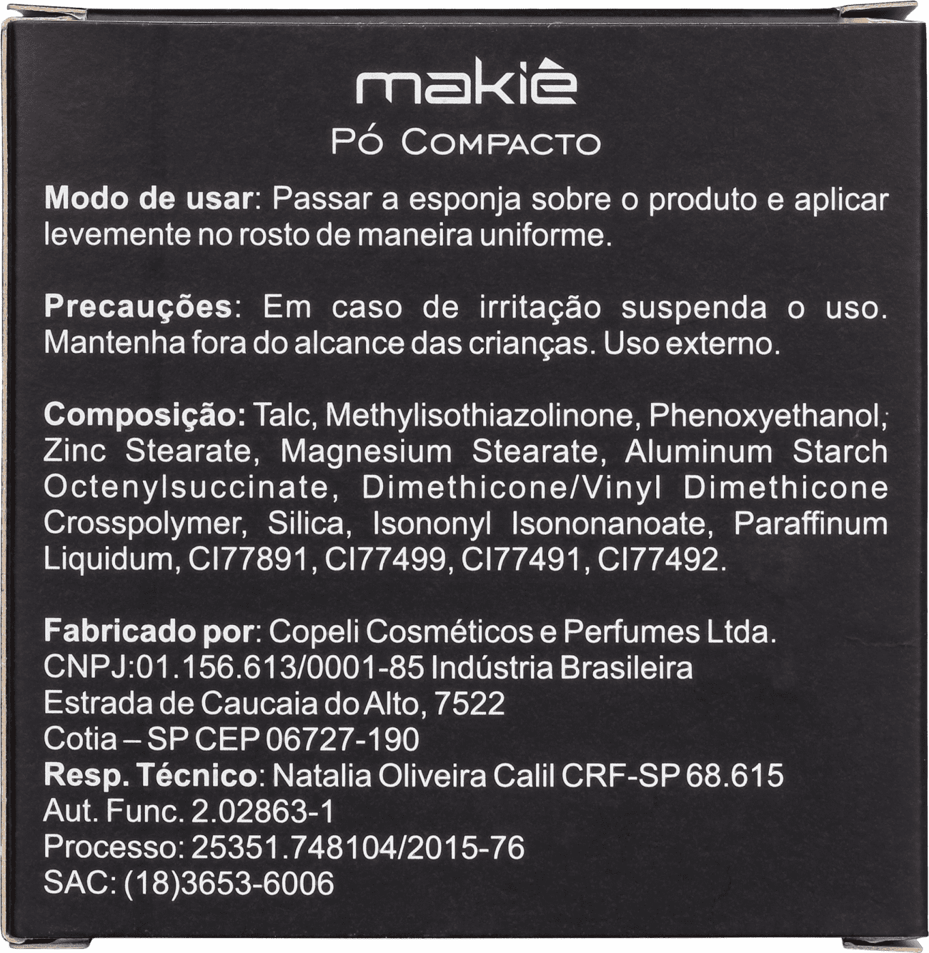 Makiê HD Bronze - Pó Compacto 11g
