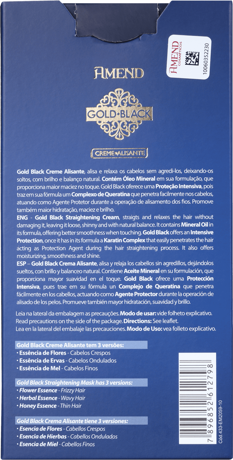 Kit Amend Gold Black Flores (2 Produtos)