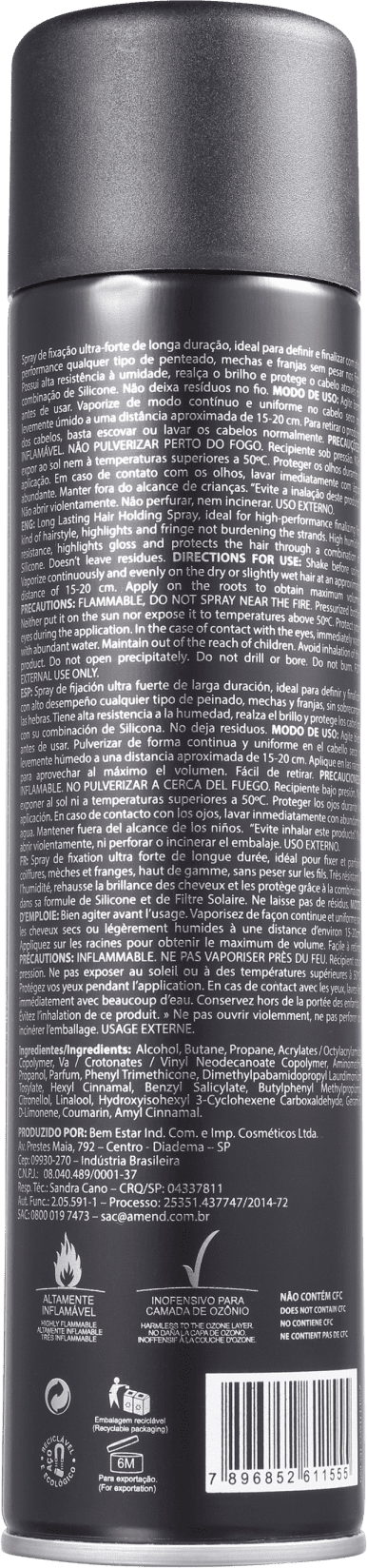 Amend Valorize Ultra Forte - Spray Fixador 400ml