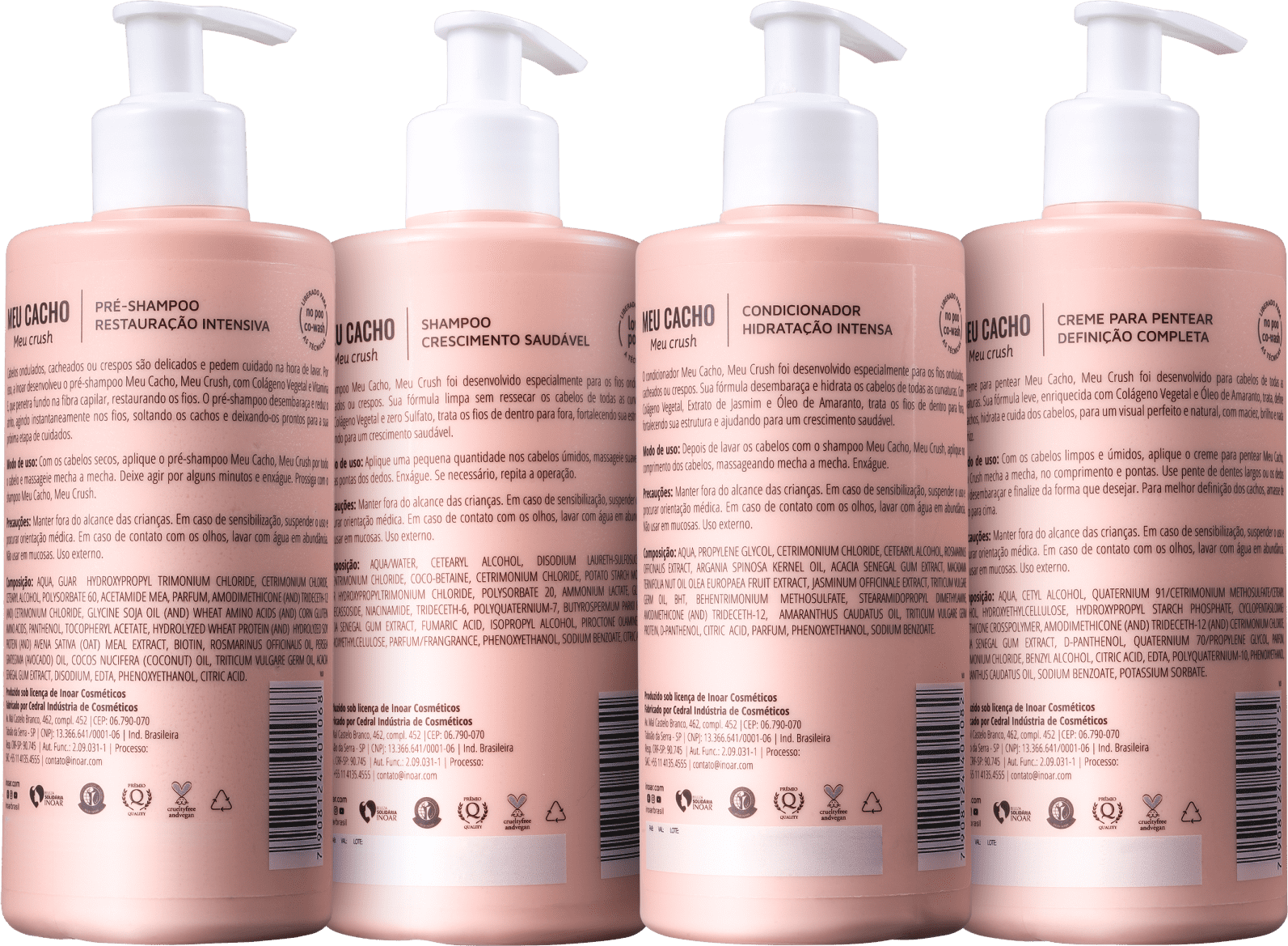 Kit Inoar Meu Cacho, Meu Crush Completo (4 Produtos)