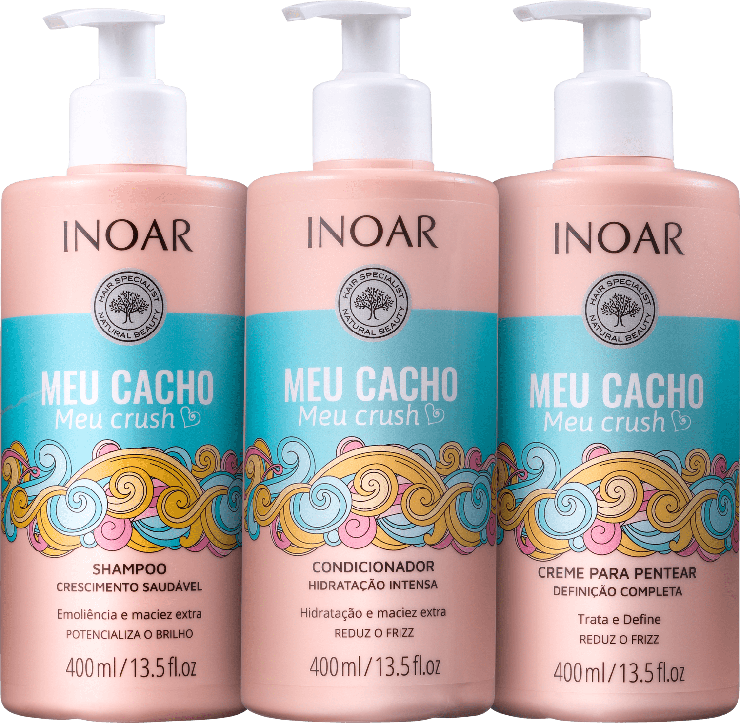 Kit Inoar Meu Cacho, Meu Crush Trio (3 Produtos)
