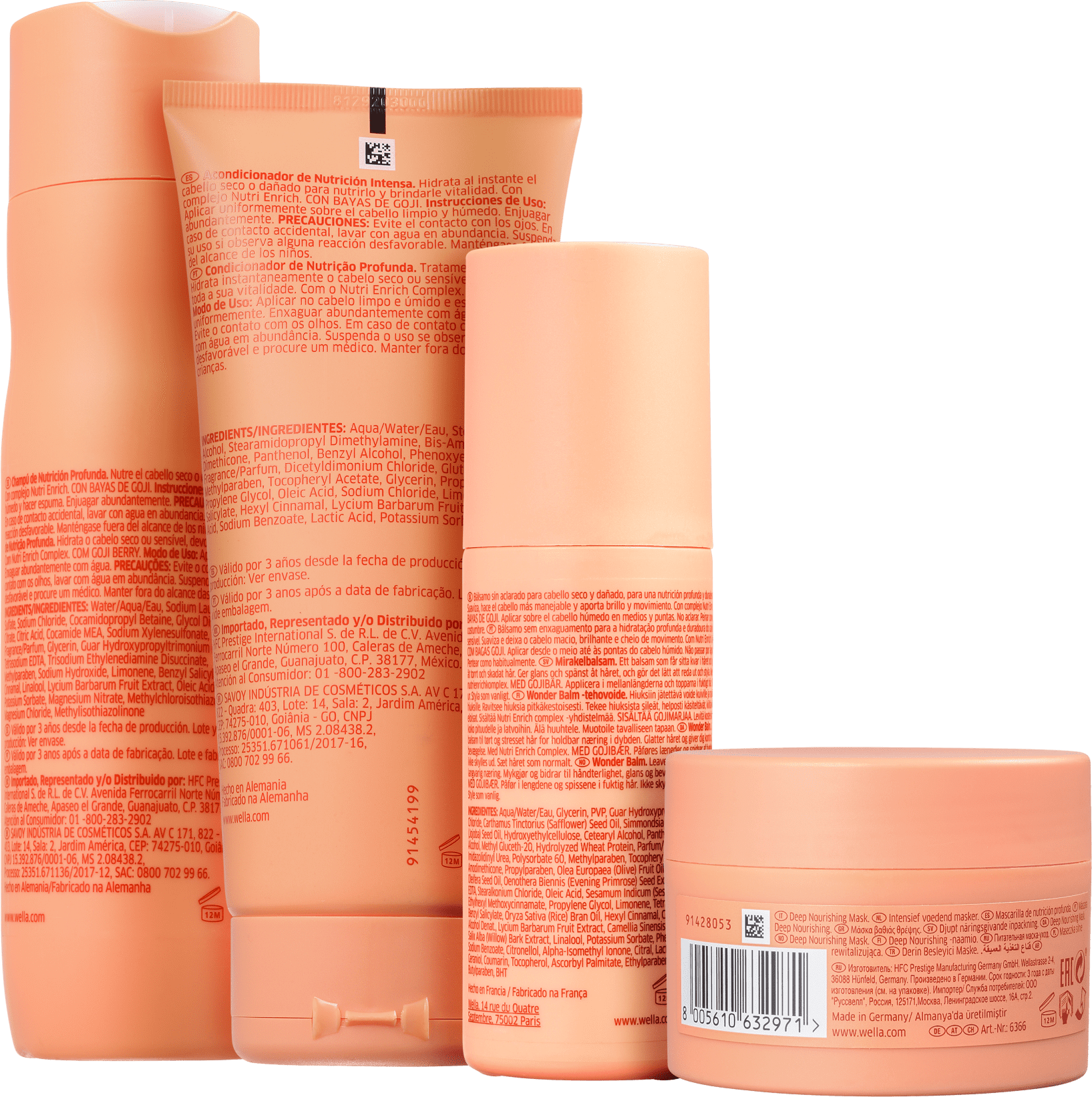 Kit Wella Professionals Invigo Nutri-Enrich Wonder Balm (4 Produtos)
