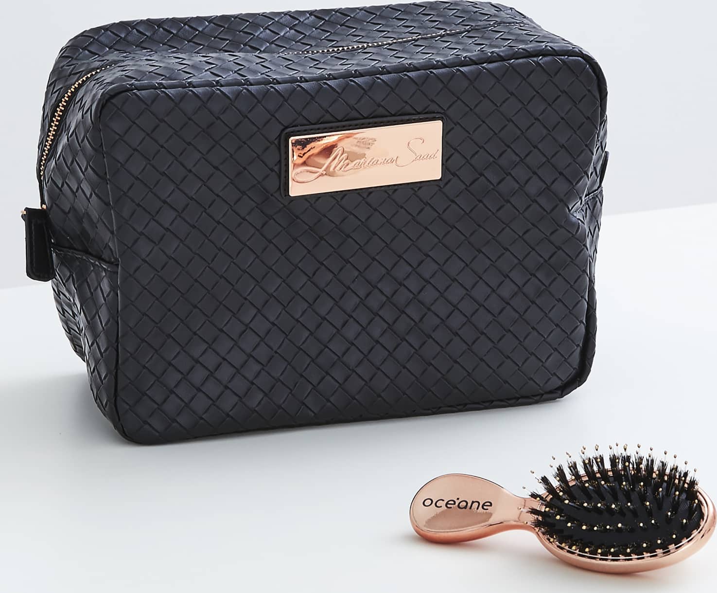 Kit Nécessaire Mariana Saad e Mini Escova Rose
