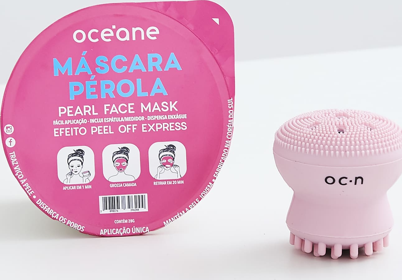 Kit Máscara Facial Pérola e Esponja Facial