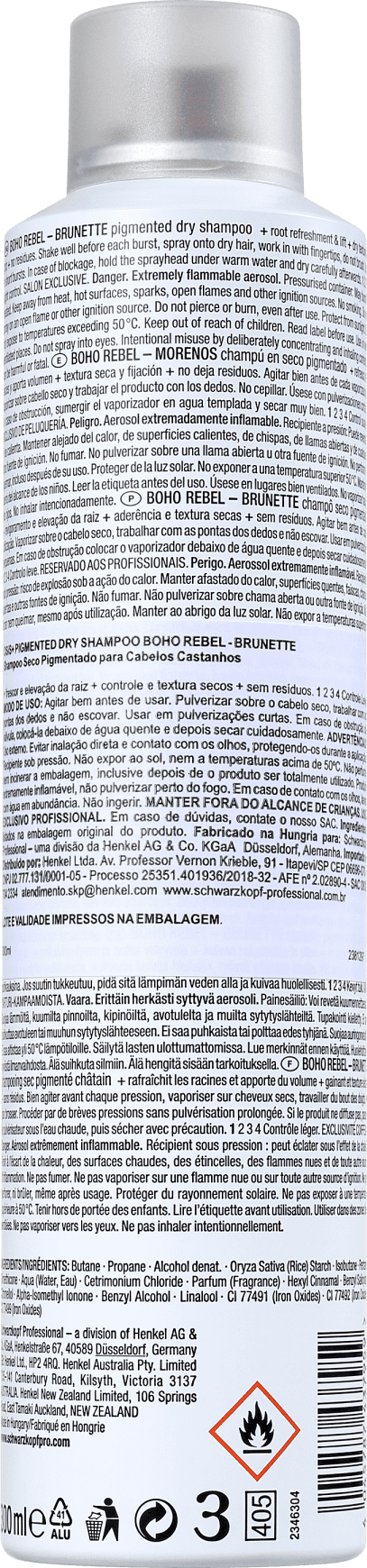 OSIS+ Boho Rebel Castanho Claro - Shampoo a Seco 300ml