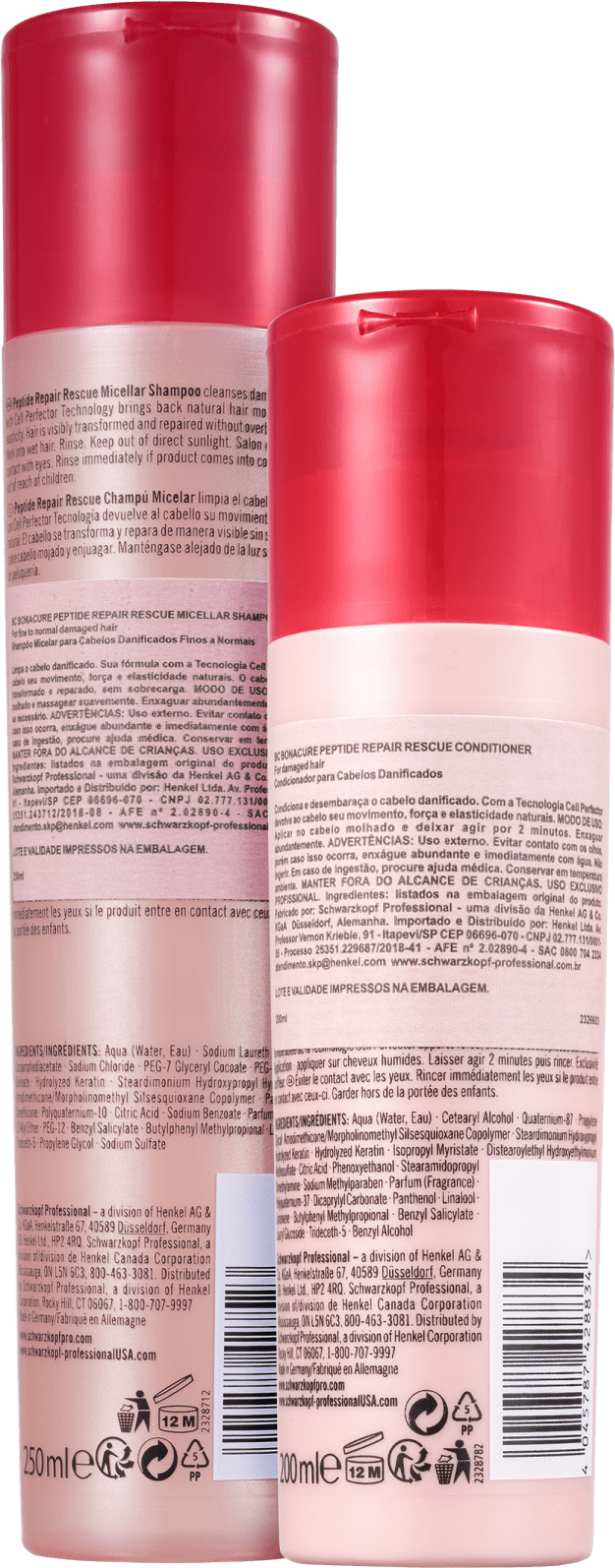 Kit Schwarzkopf Professional BC Bonacure Peptide Repair Rescue Duo (2 Produtos)
