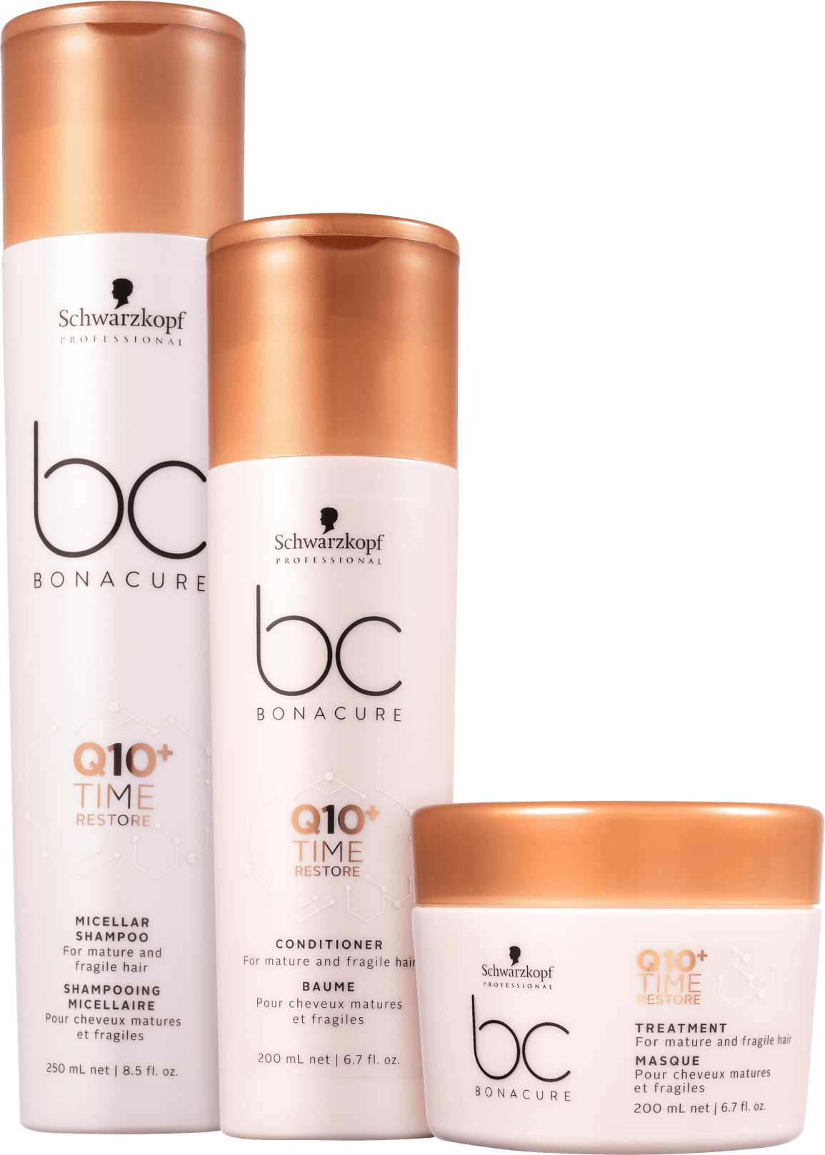 Kit Schwarzkopf Professional BC Bonacure Q10+ Time Restore Trio (3 Produtos)