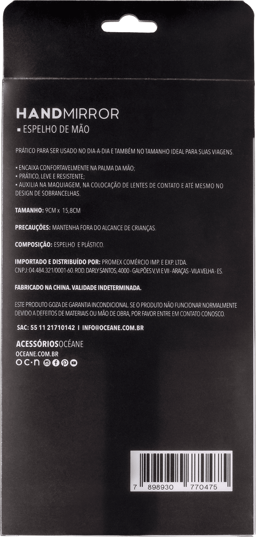 Océane My Beauty Choices Hand - Espelho de Maquiagem