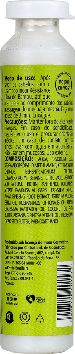 Inoar Résistance Fibra de Bambu - Ampola Capilar 45ml