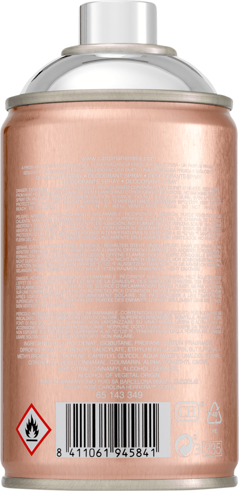 Carolina Herrera 212 VIP Rosé - Body Spray Feminino 250ml