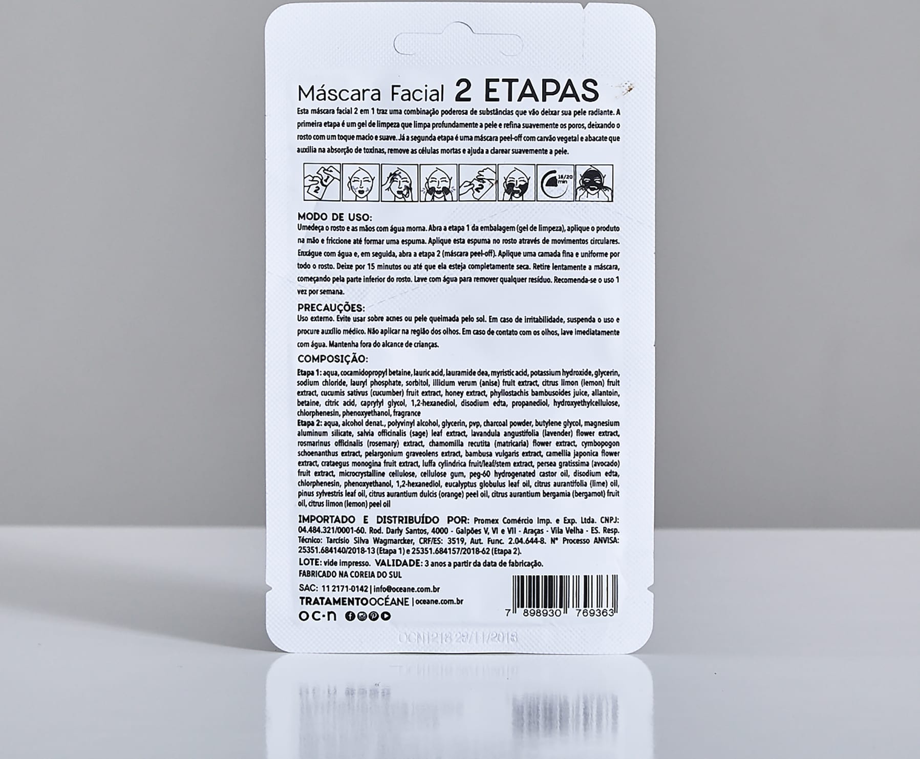 2 Step Mask - Carvão Vegetal e Abacate