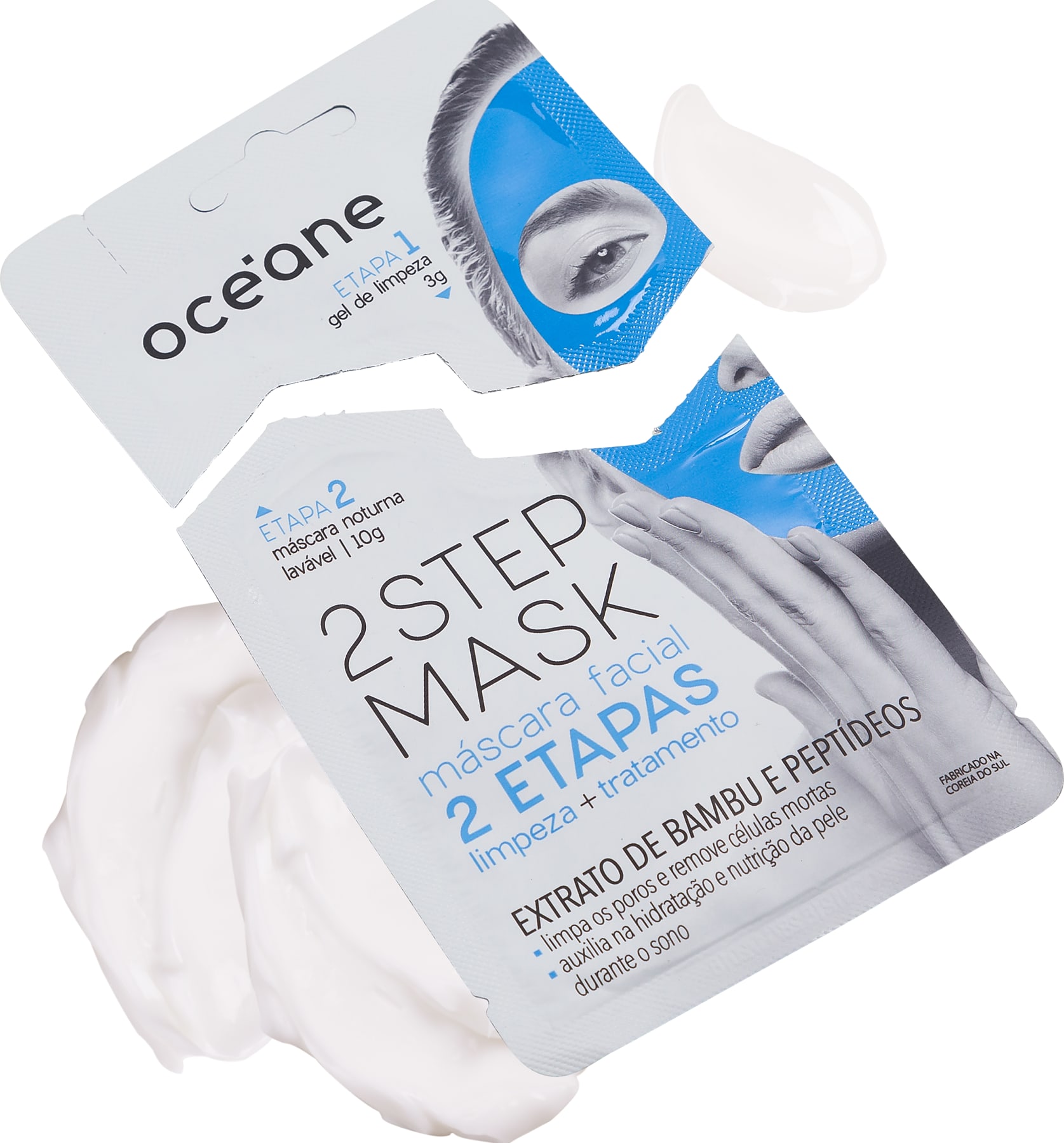 2 Step Mask - Máscara Facial Noturna Bambu e Peptídeos