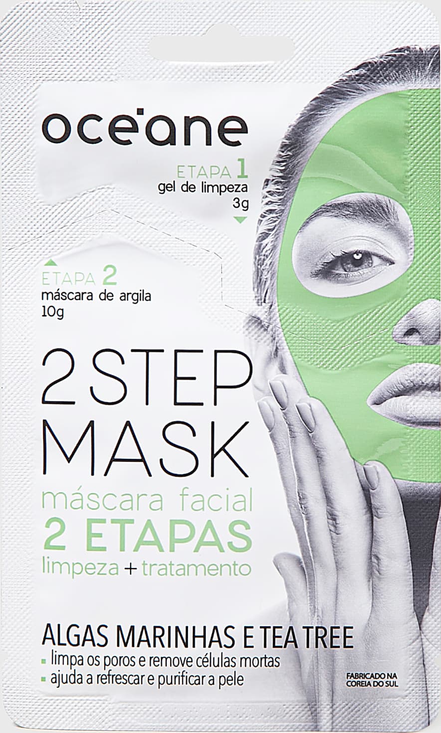 2 Step Mask - Máscara Facial Algas Marinhas e Tea Tree