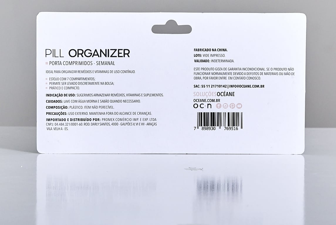 Pill Organizer Semanal - Porta Comprimidos