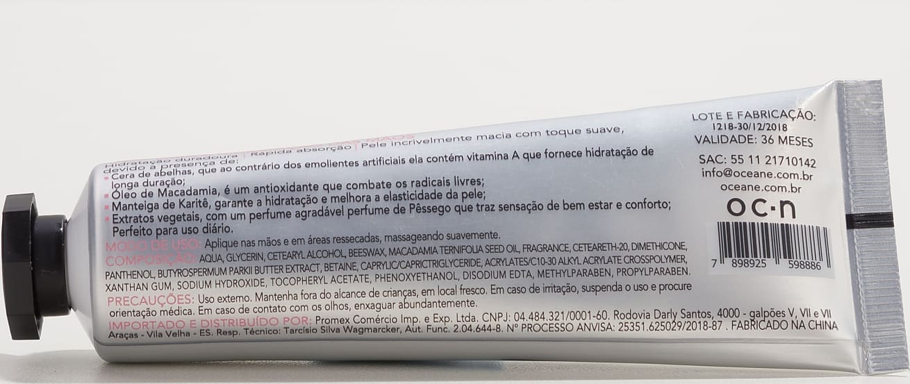 Hand Cream Pink Peach 30ml - Creme para as mãos