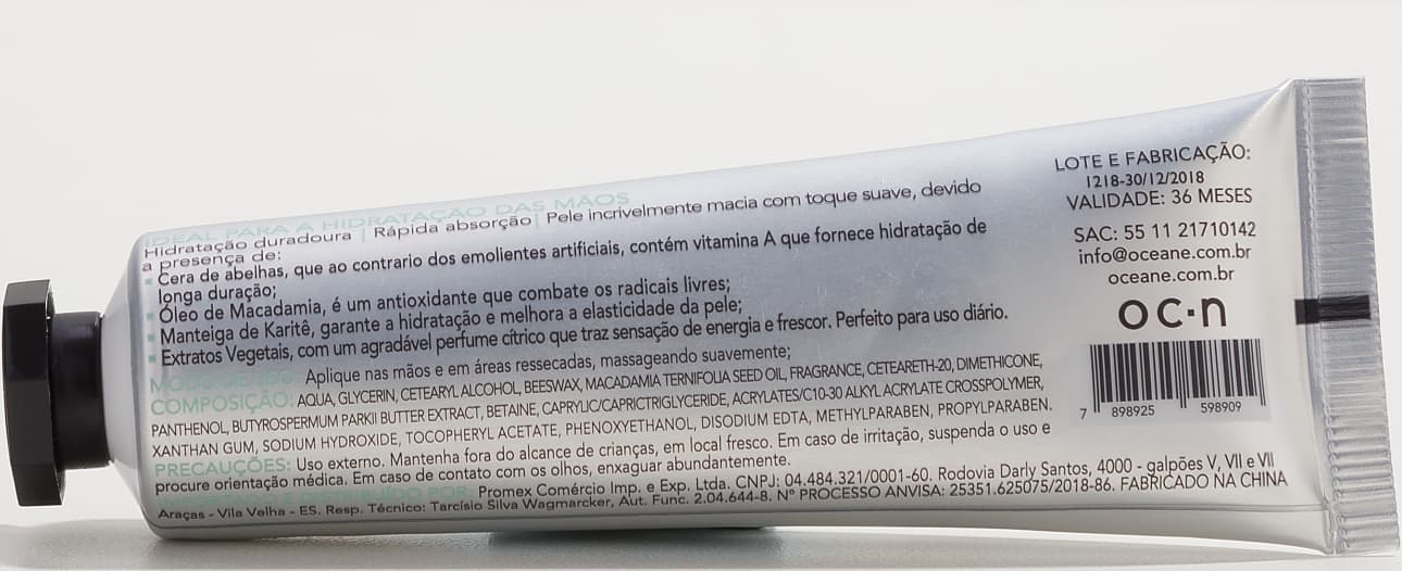 Hand Cream Fresh Citrus 30ml - Creme para as mãos