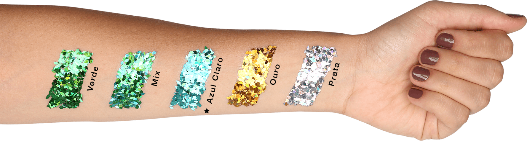 Colormake Shine Formatos Diamante Azul Turquesa - Glitter 2g