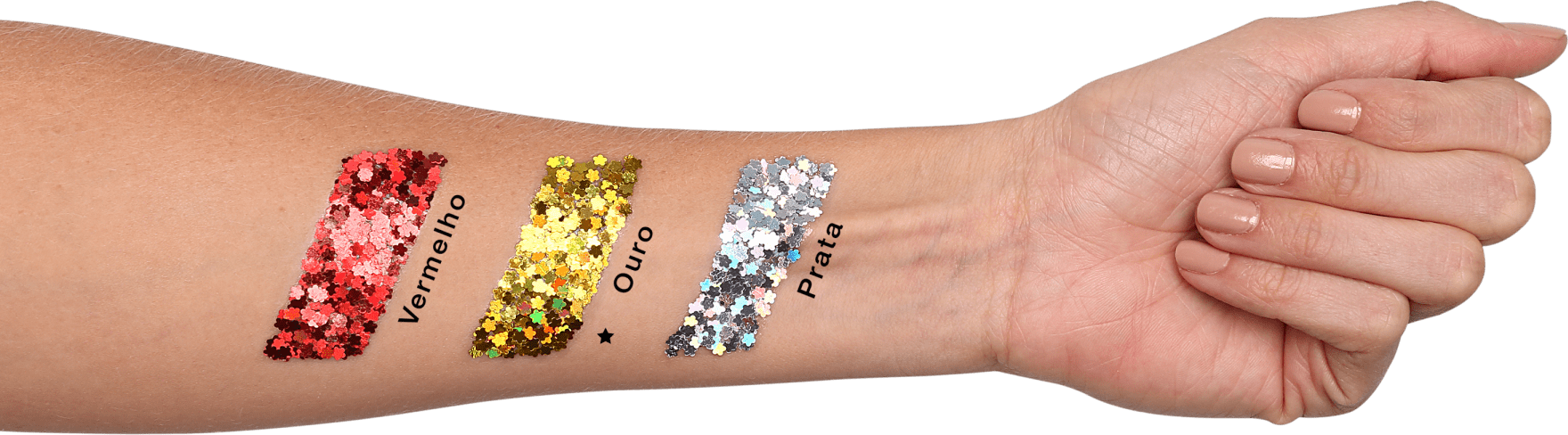 Colormake Shine Formatos Flor Ouro - Glitter 2g