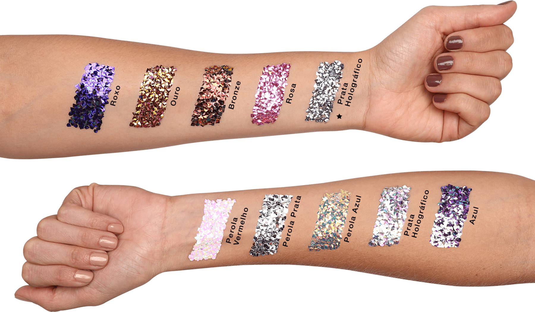 Colormake Shine Formatos Diamante 3D Prata Holográfico - Glitter 2g