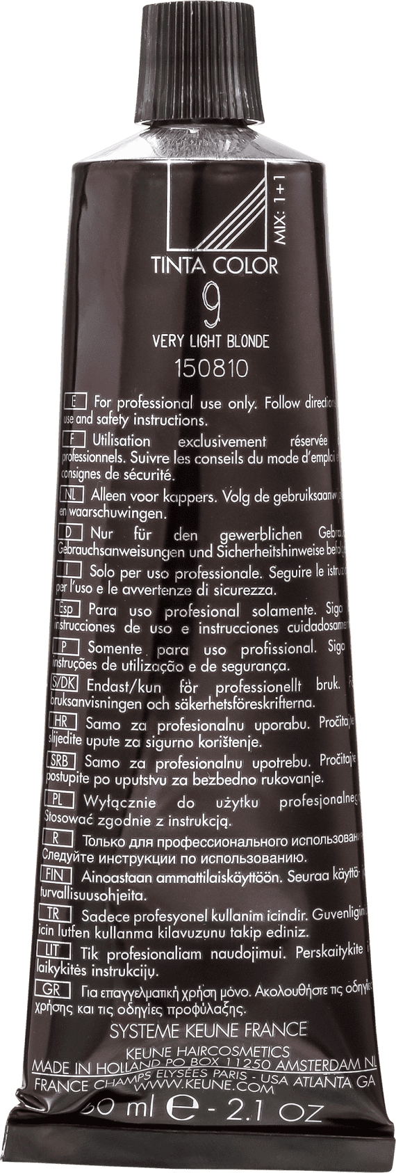 Keune Tinta Color 9 Louro Muito Claro - Coloração 60ml