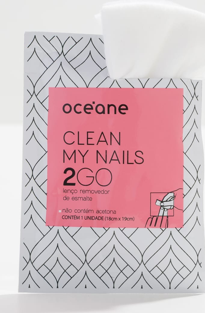 Clean My Nails 2 GO - Lenço Removedor de Esmalte 6UN