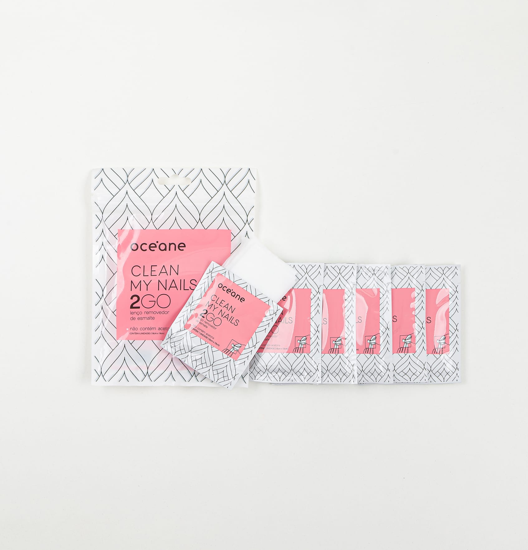 Clean My Nails 2 GO - Lenço Removedor de Esmalte 6UN