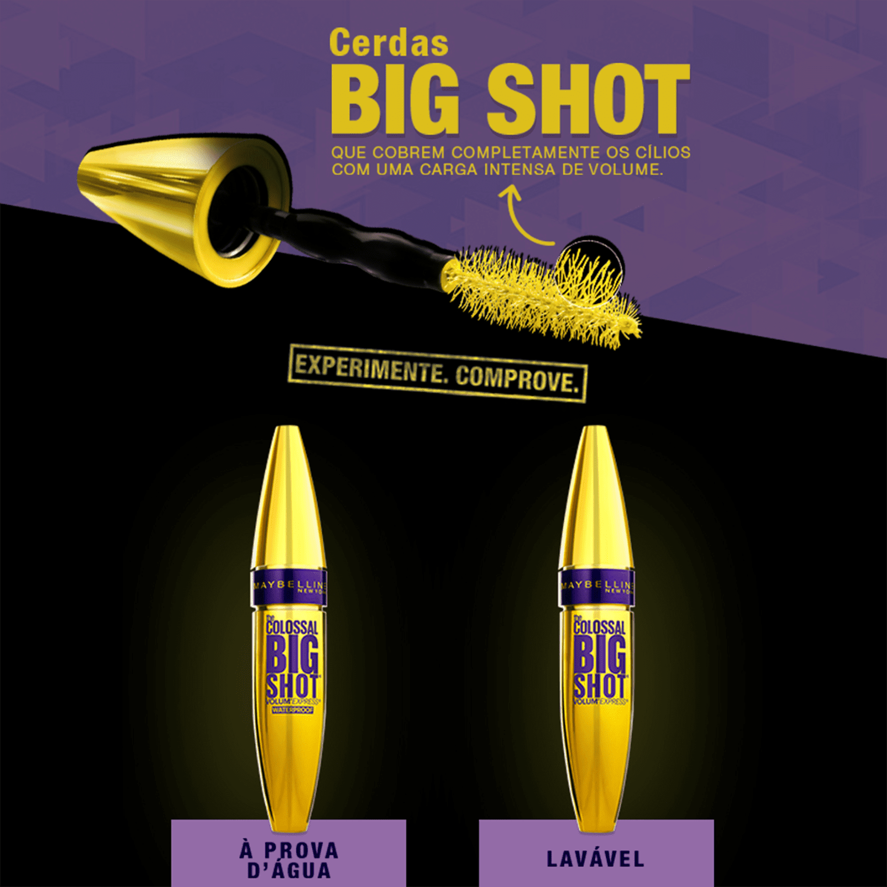 Maybelline The Colossal Big Shot Lavável Very Black - Máscara para Cílios 9,7ml
