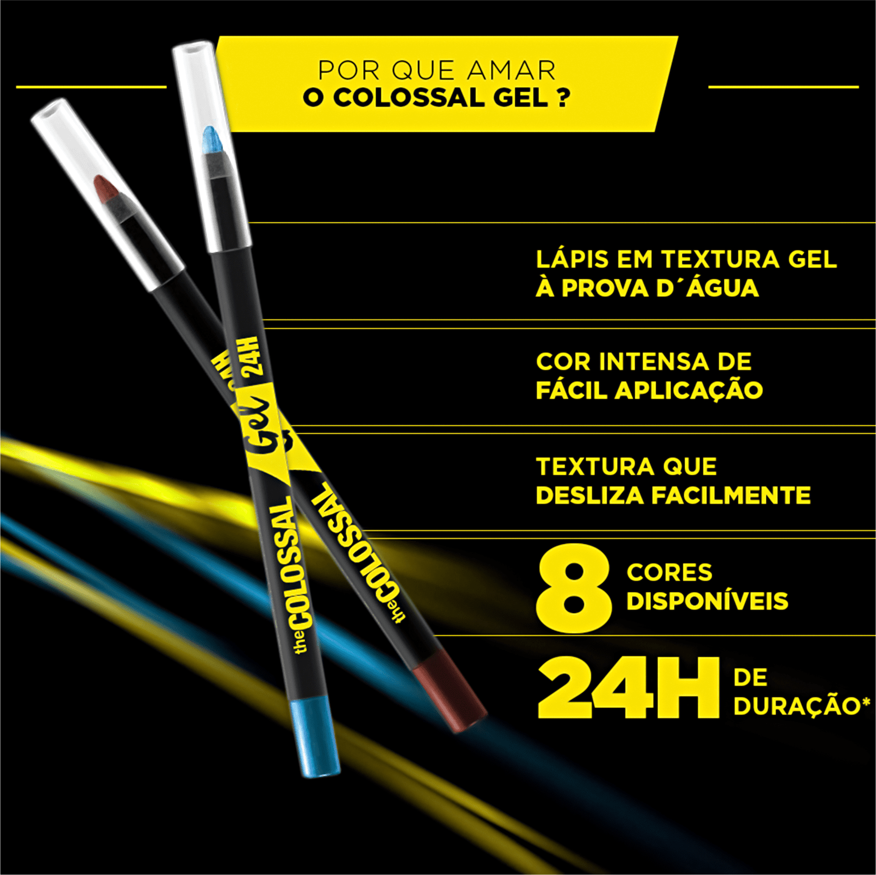 Maybelline Colossal Gel Noite Vinho - Lápis de Olho 1,2ml