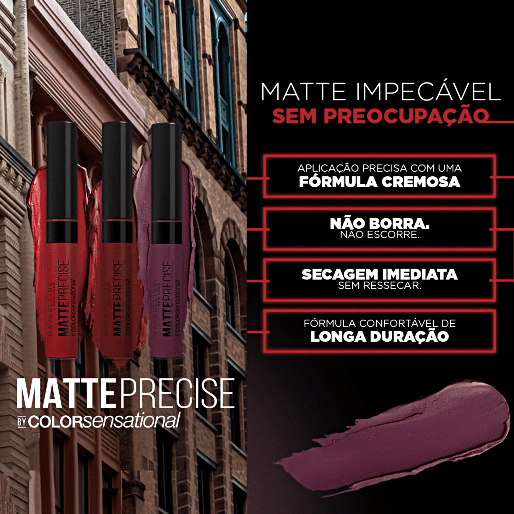 Maybelline Color Sensational Matte Precise Ritmo Proibido - Batom Líquido 5,5ml