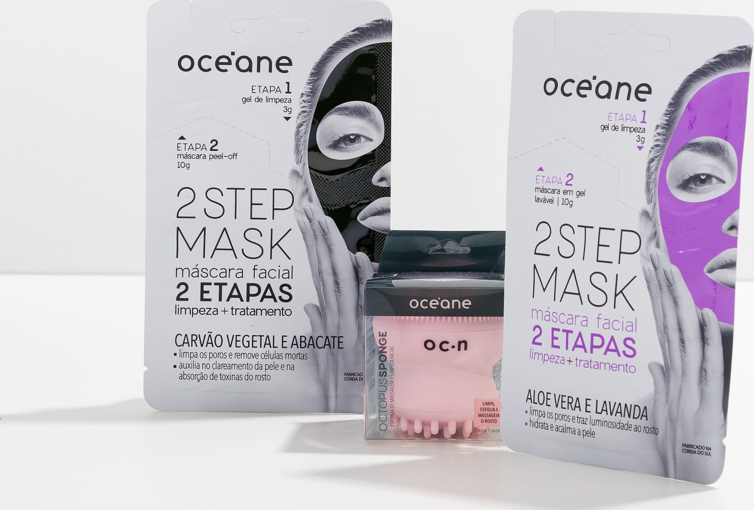 Kit Máscaras 2 Step + Esponja Facial Octopus