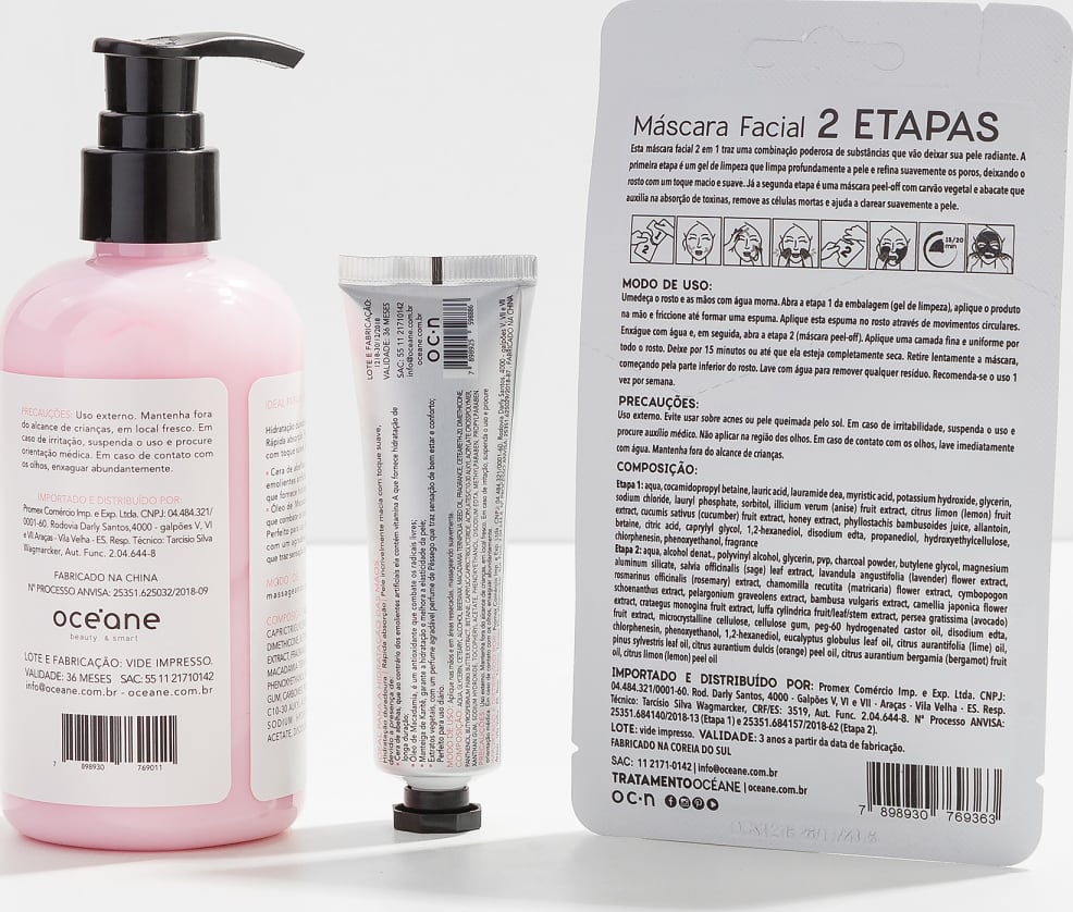 Kit Pink Peach + Máscara Facial Carvão Vegetal