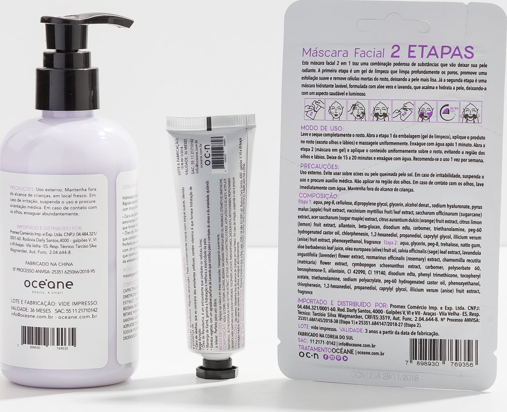 Kit English Lavender + Máscara Facial Aloe Vera e Lavanda