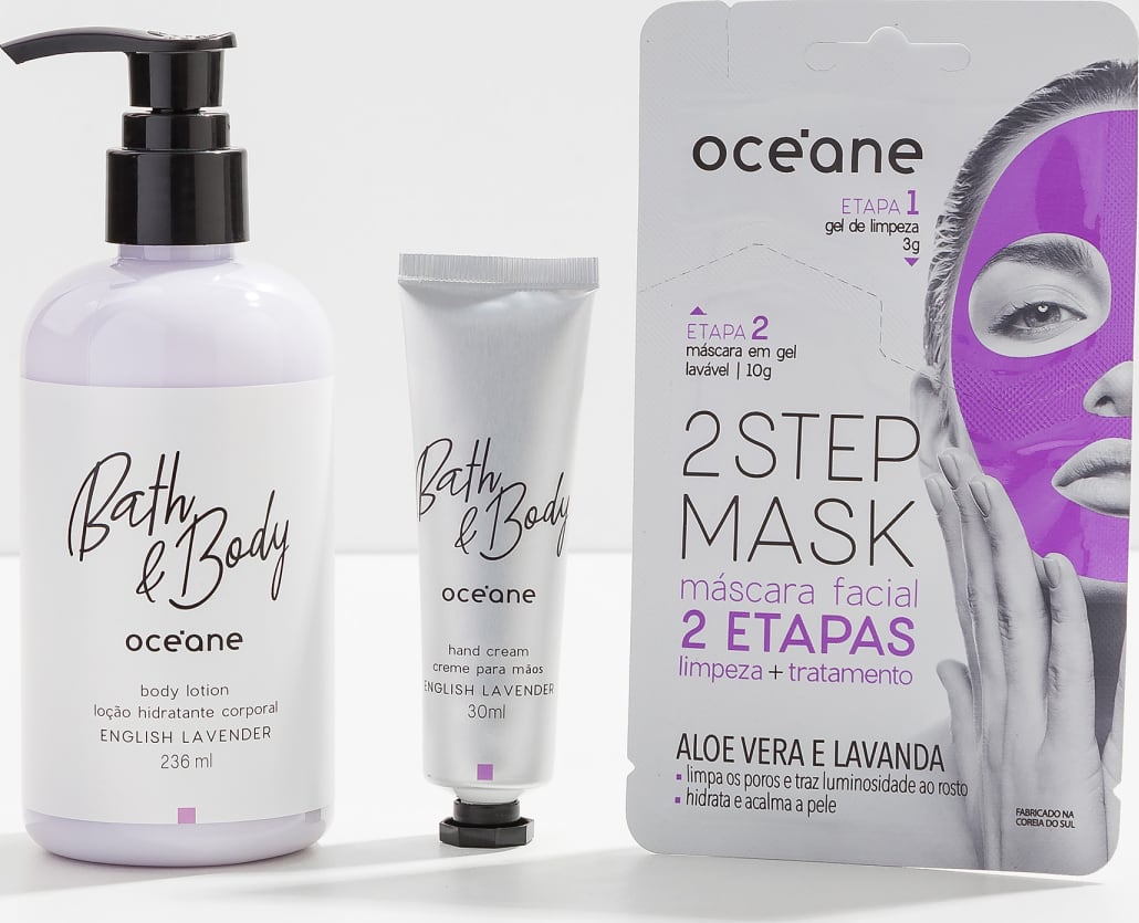 Kit English Lavender + Máscara Facial Aloe Vera e Lavanda
