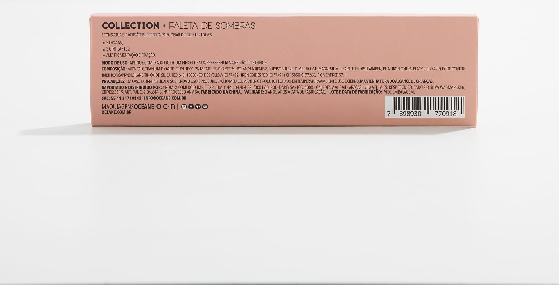 Paleta de Sombras Collection 7,7G