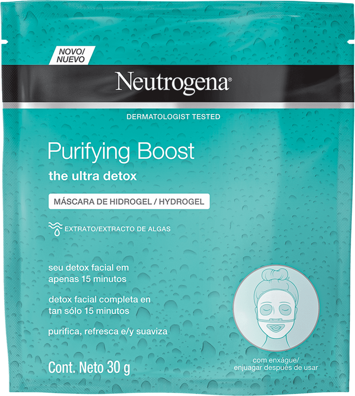 Neutrogena Purifying Boost Hydrogel Recovery - Máscara Facial 30ml