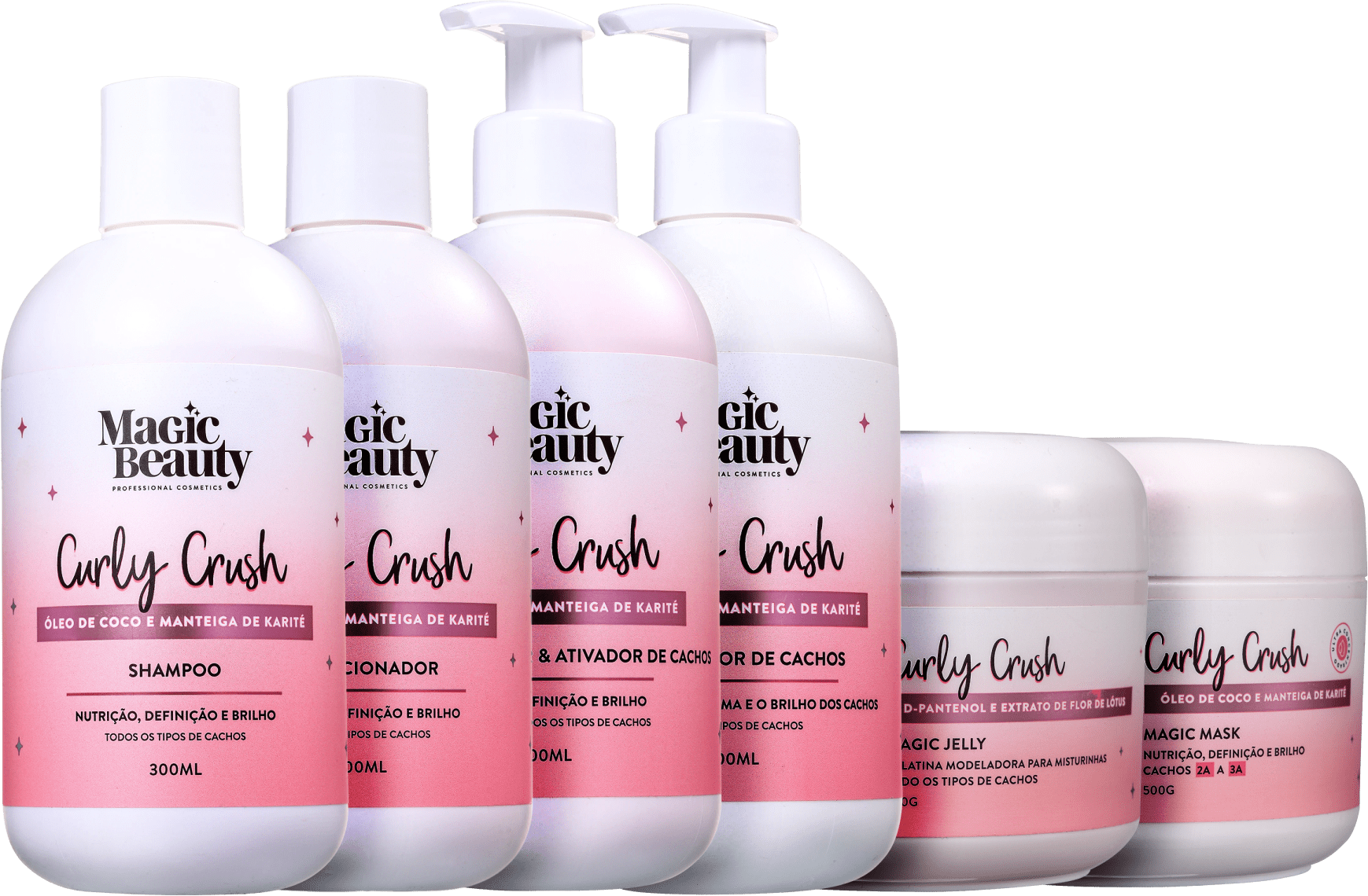 Kit Magic Beauty Curly Crush 2A a 3A Full (6 Produtos)