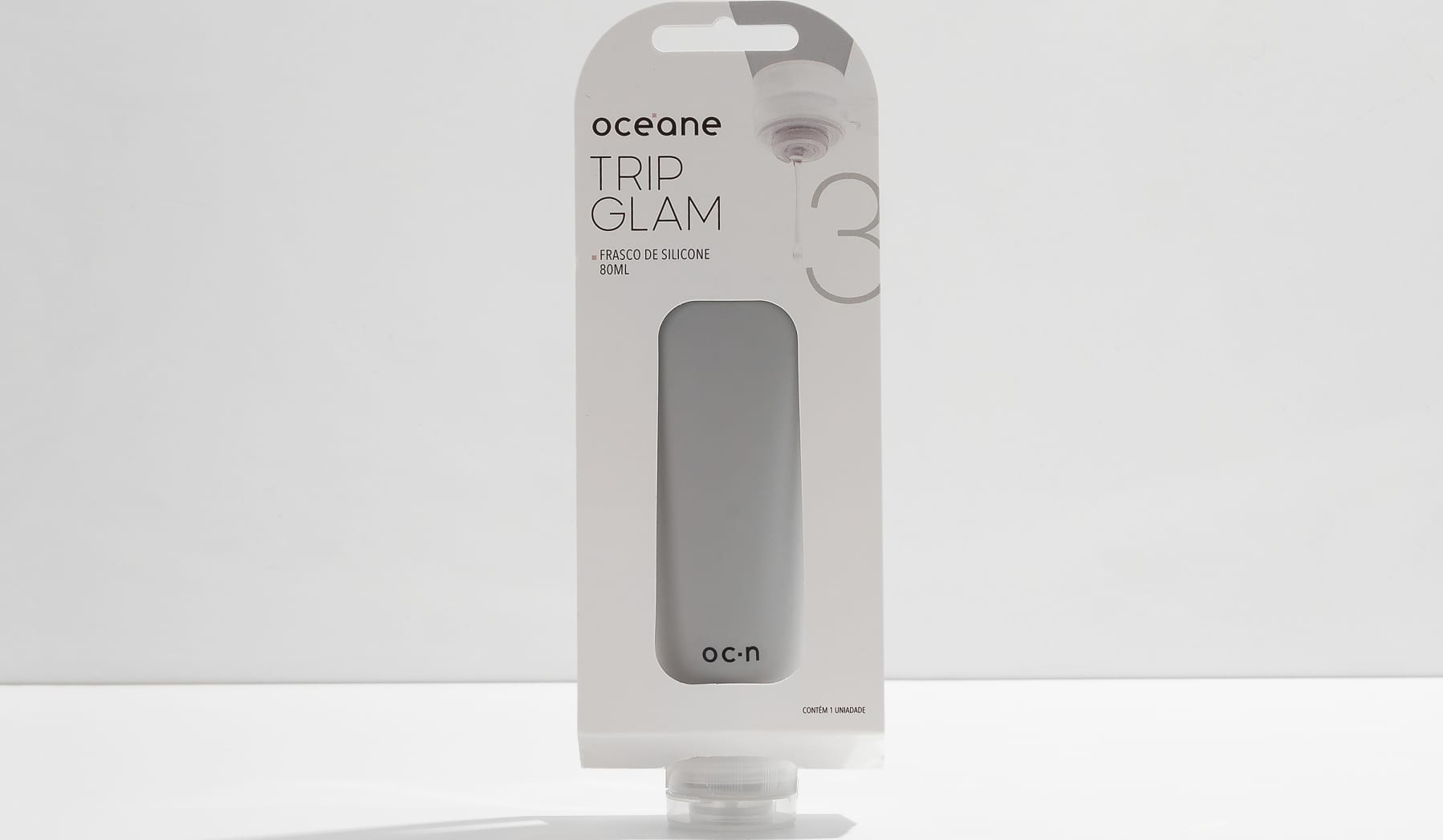 Trip Glam 3 80ml - Frasco de Silicone Cinza