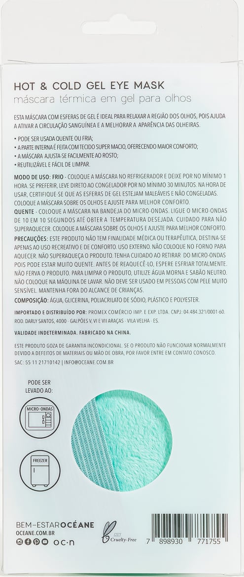 Hot & Cold Gel Eye Mask - Máscara Térmica em Gel para Olhos