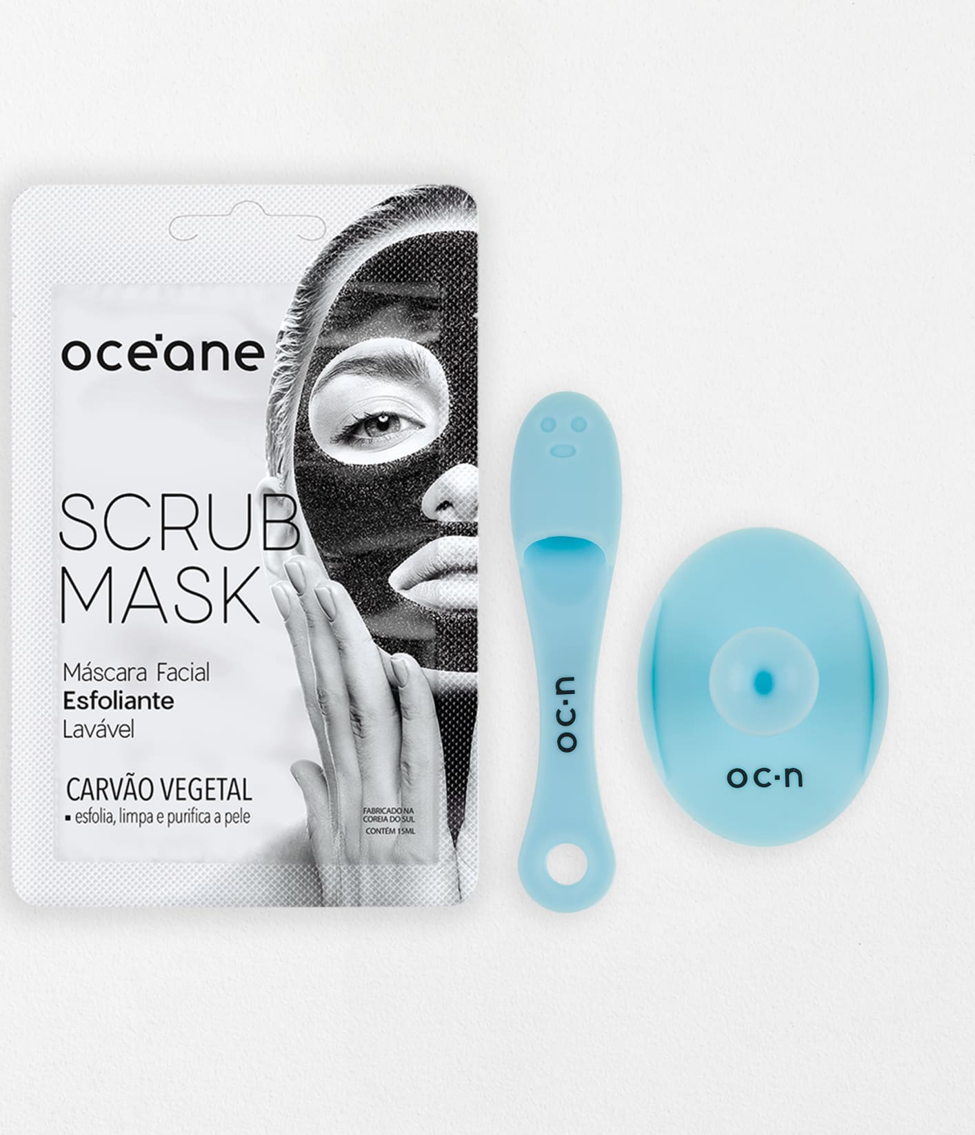 Kit Facial Silicone Set + Scrub Mask